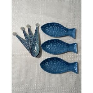Opal‎ House Melamine Fish Appetizer Set Serving Dishes